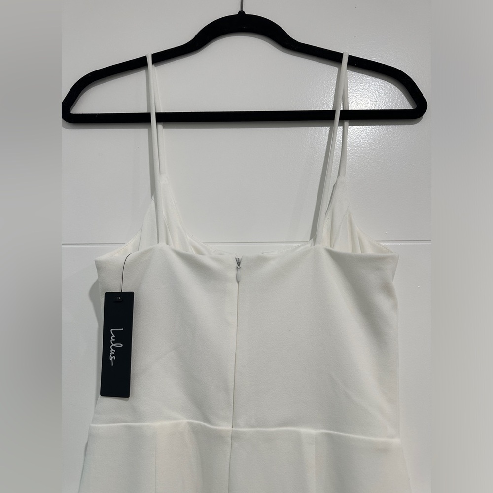 Lulus Cheers to Chic Ivory Bridal Wide-Leg Jumpsuit | NWT Size S - Picture 16 of 17